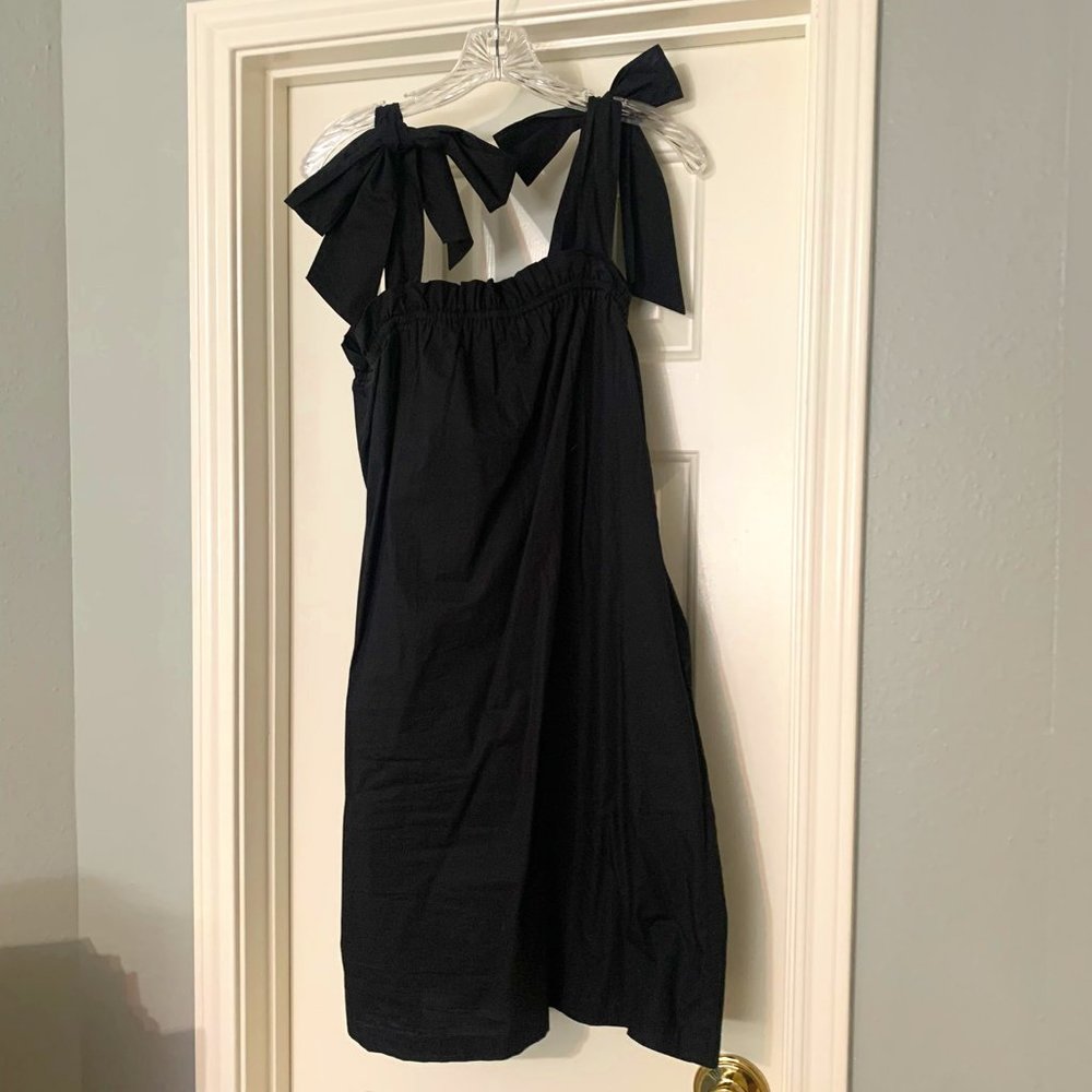 EUC J. Crew Tie Shoulder Cotton Poplin Dress - Sz L